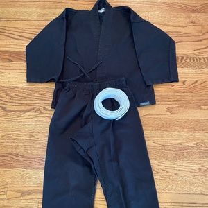 Kids Gi 00 (XS, 4-6) Black Karate & White Belt